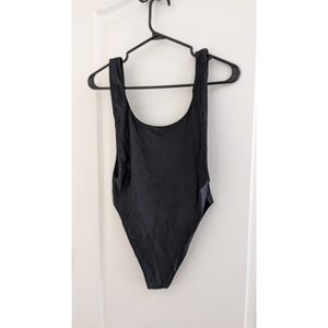 High Waisted Open Back One Piece Aerie Swimsuit